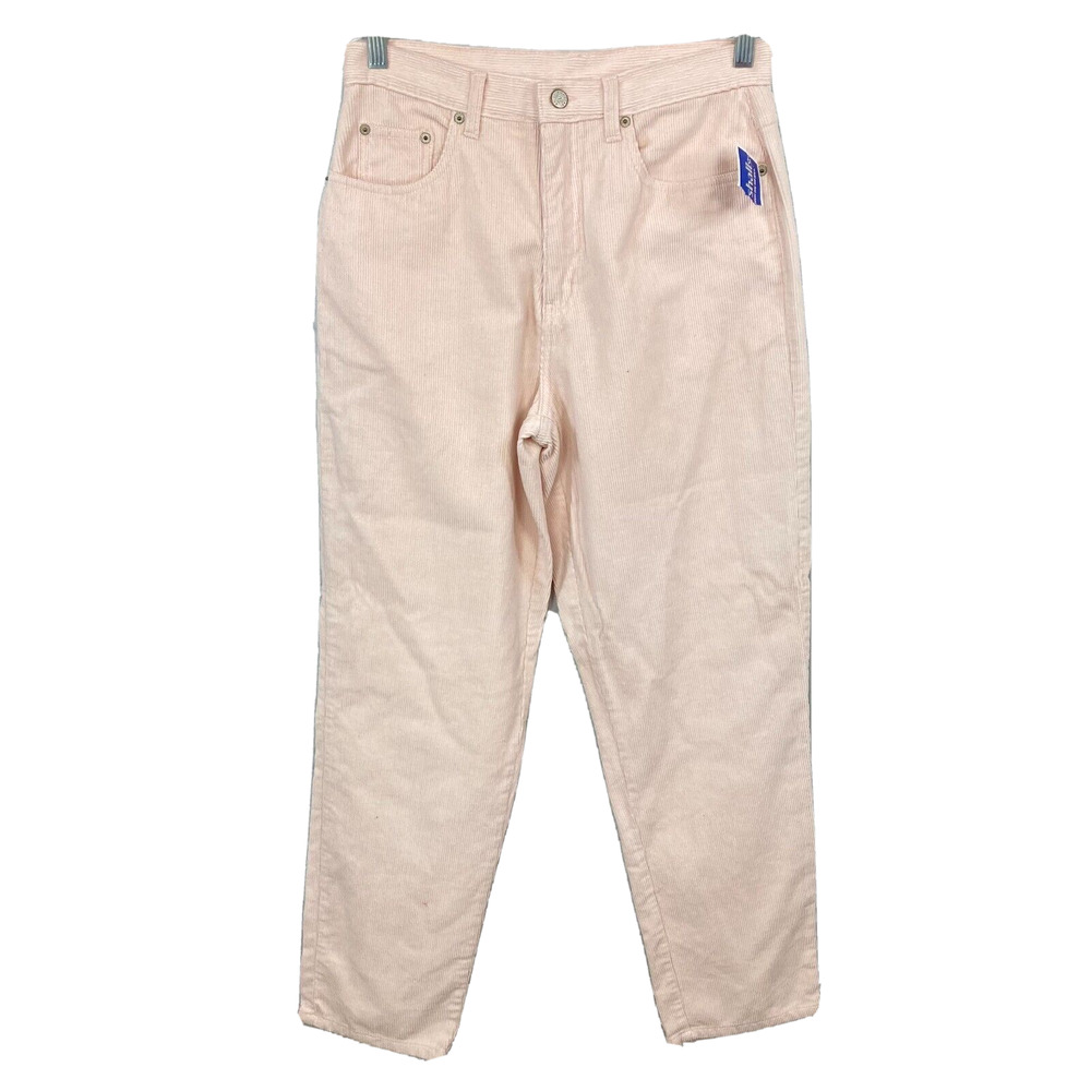 NWT Bill‎ Blass Pants Womens Sz 8 Vintage Blush Pink Cotton Corduroy Mom Jeans